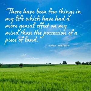 Possession of Land Makes the Mind Genial