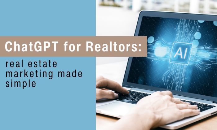 laptop image with text that says ChatGPT for Realtors